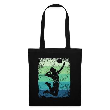 Volleyball Joueur Retro Beach Volleyball - Sac en tissu - noir - Devant