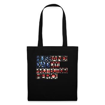 Mari Papa Protecteur Héros Fête des pères - Sac en tissu - noir - Devant