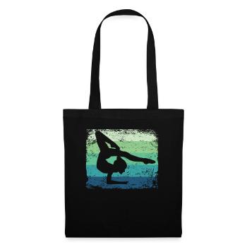Gymnaste Gymnaste Gymnastique Rythmique Rétro - Sac en tissu - noir - Devant