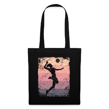 Volleyball Joueur Retro Beach Volleyball - Sac en tissu - noir - Devant