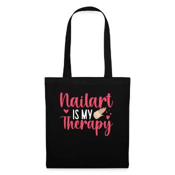 Nail art is my therapy nail technician - Tote Bag - black - Front