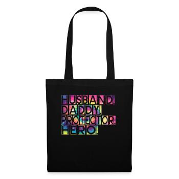 Mari Papa Protecteur Héros Fête des pères - Sac en tissu - noir - Devant