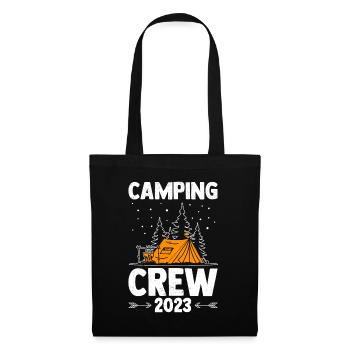 Camping Campen Camper Zelten Lagerfeuer - Stoffbeutel - Schwarz - Vorne