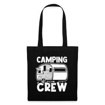 Camping Crew Wohnwagen Camper Lagerfeuer - Stoffbeutel - Schwarz - Vorne