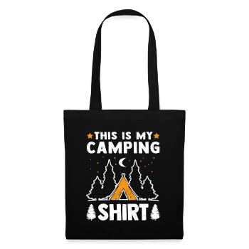 Camping Camper Zelten Campen - Stoffbeutel - Schwarz - Vorne