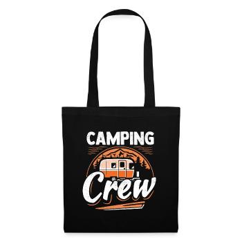 Camping, caravane, camping-car, camping, camping-car - Sac en tissu - noir - Devant