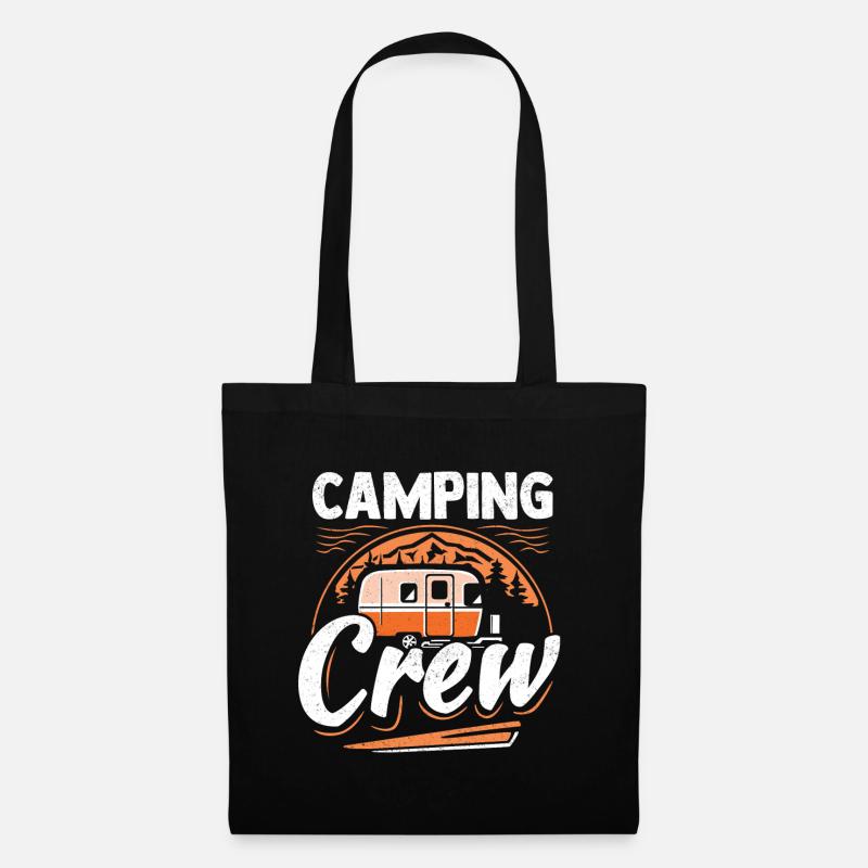 Camping Wohnwagen Camper Campen Wohnmobil - Stoffbeutel - Schwarz