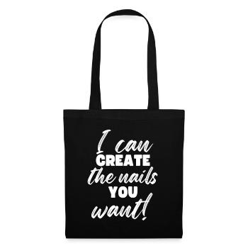 I create the nails you want manicure - Tote Bag - black - Front