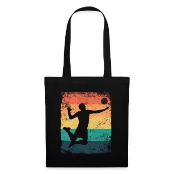 Volleyball Joueur Retro Beach Volleyball - Sac en tissu - noir - Devant