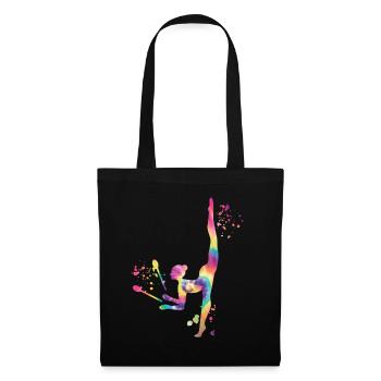 Gymnast with clubs Rhythmic gymnastics - Tote Bag - black - Front
