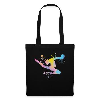 Gymnast with ball rhythmic gymnastics - Tote Bag - black - Front