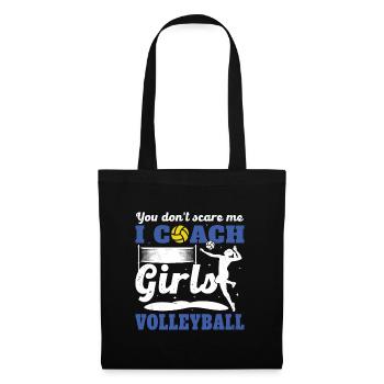 Coach volleyball Sportif Humour Entraîneur Filles - Sac en tissu - noir - Devant