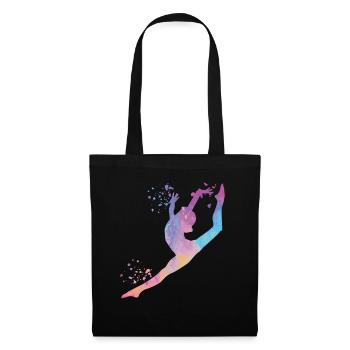 Gymnast with clubs Rhythmic gymnastics - Tote Bag - black - Front