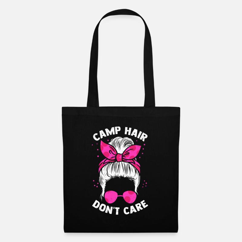 Camp Hair Camping Camper Campingurlaub - Stoffbeutel - Schwarz