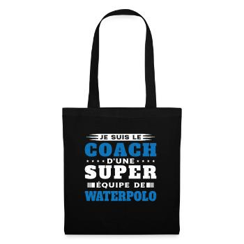 Coach de Super équipe de waterpolo Humour Cadeau - Sac en tissu - noir - Devant