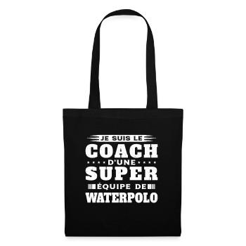 Coach de Super équipe de waterpolo Humour Cadeau - Sac en tissu - noir - Devant