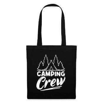 Camping Crew Zelten Camper Lagerfeuer - Stoffbeutel - Schwarz - Vorne