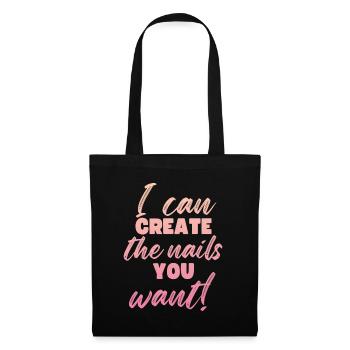 I create the nails you want manicure - Tote Bag - black - Front