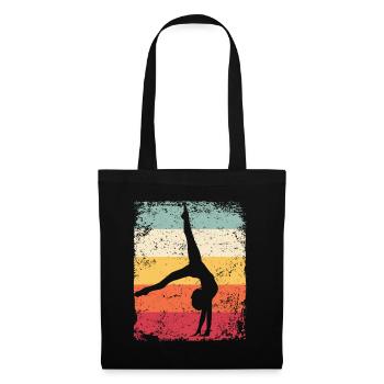 Gymnaste Gymnaste Gymnastique Rythmique Rétro - Sac en tissu - noir - Devant