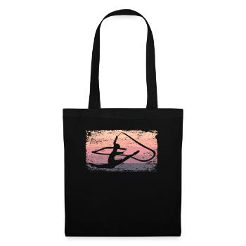 Gymnaste Gymnaste Gymnastique Rythmique Rétro - Sac en tissu - noir - Devant
