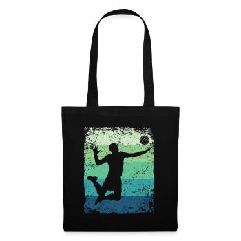 Volleyball Joueur Retro Beach Volleyball - Sac en tissu - noir - Devant