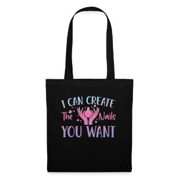 I create the nails you want manicure - Tote Bag - black - Front