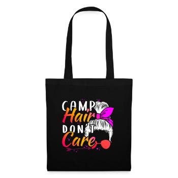 Camping Camp Hair Camper - Tote Bag - black - Front