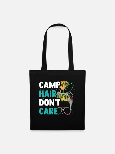 Camping Camperin Camp Hair - Stoffbeutel - Schwarz