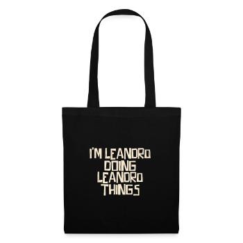 I'm Leandro doing Leandro things - Stoffbeutel - Schwarz - Vorne