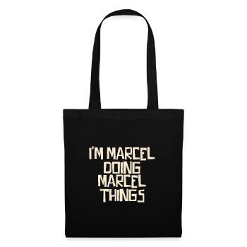 Je suis Marcel en train de faire des choses à Marcel - Sac en tissu - noir - Devant