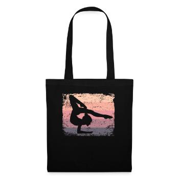 Gymnaste Gymnaste Gymnastique Rythmique Rétro - Sac en tissu - noir - Devant