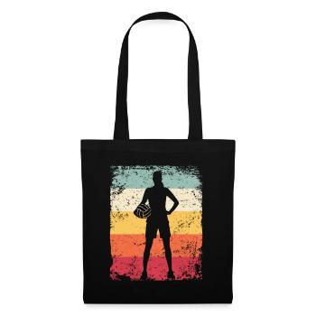 Volleyball Joueur Retro Beach Volleyball - Sac en tissu - noir - Devant