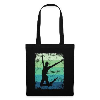 Gymnaste Gymnastique Rétro Rythmique Mature - Sac en tissu - noir - Devant