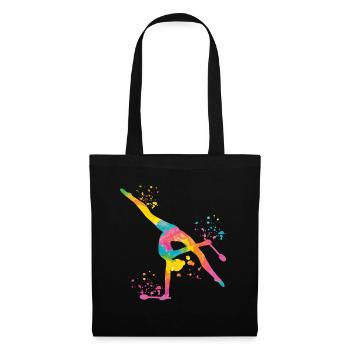 Gymnast with clubs Rhythmic gymnastics - Tote Bag - black - Front