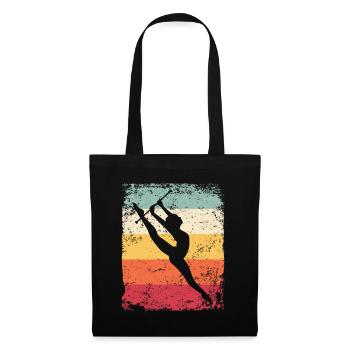 Gymnaste Baton Gymnastique Rythmique Rétro - Sac en tissu - noir - Devant