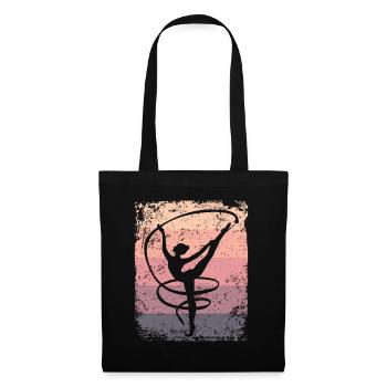 Gymnaste Gymnaste Gymnastique Rythmique Rétro - Sac en tissu - noir - Devant