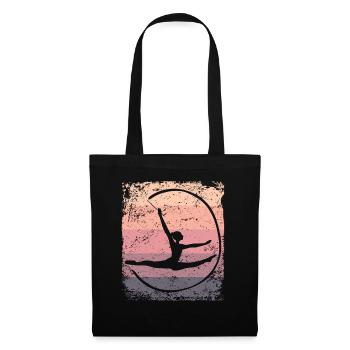 Gymnaste Gymnaste Gymnastique Rythmique Rétro - Sac en tissu - noir - Devant