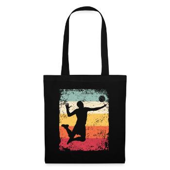 Volleyball Joueur Retro Beach Volleyball - Sac en tissu - noir - Devant