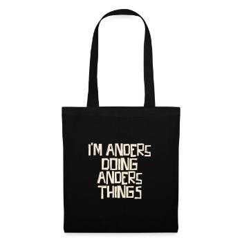 I'm Anders doing Anders things - Stoffbeutel - Schwarz - Vorne