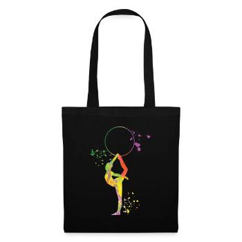 Gymnaste avec des clubs Gymnastique rythmique - Sac en tissu - noir - Devant