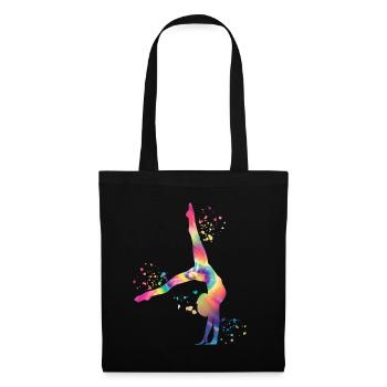Gymnastin Mit Floor Rhythmische Gymnastik - Stoffbeutel - Schwarz - Vorne