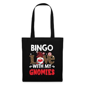 Bingo Liebe Mit Meinen Gnomies Leo Bingo - Stoffbeutel - Schwarz - Vorne