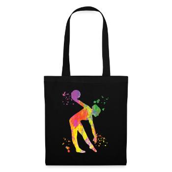 Gymnast with ball rhythmic gymnastics - Tote Bag - black - Front