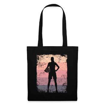 Volleyball Joueur Retro Beach Volleyball - Sac en tissu - noir - Devant
