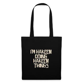 Je suis Hakeem en train de faire des choses Hakeem - Sac en tissu - noir - Devant