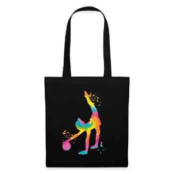 Gymnaste avec gymnastique rythmique de balle - Sac en tissu - noir - Devant