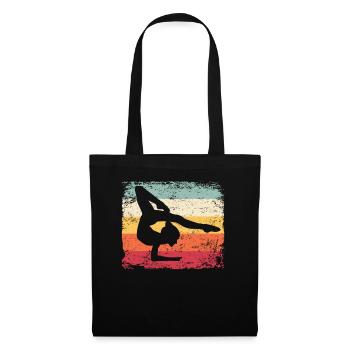 Gymnaste Gymnaste Gymnastique Rythmique Rétro - Sac en tissu - noir - Devant
