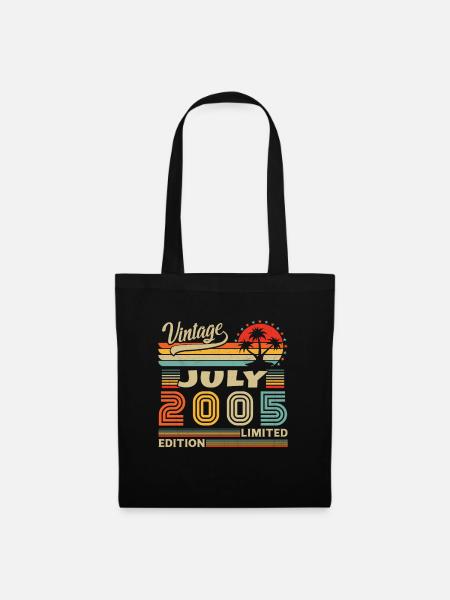 Vintage Juli 2005 Retro Geburtstagsgeschenk - Stoffbeutel - Schwarz