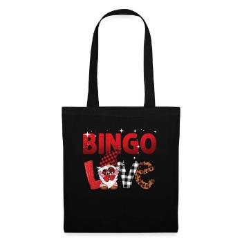 Bingo Love Leo Pattern Women Men Bingo - Stoffbeutel - Schwarz - Vorne