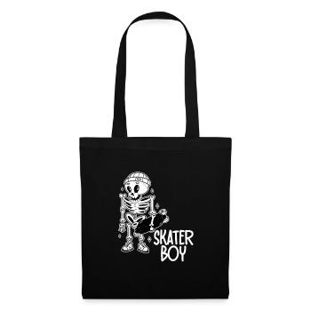 Skater Boy Skateboard Skateboarding Vintage - Sac en tissu - noir - Devant